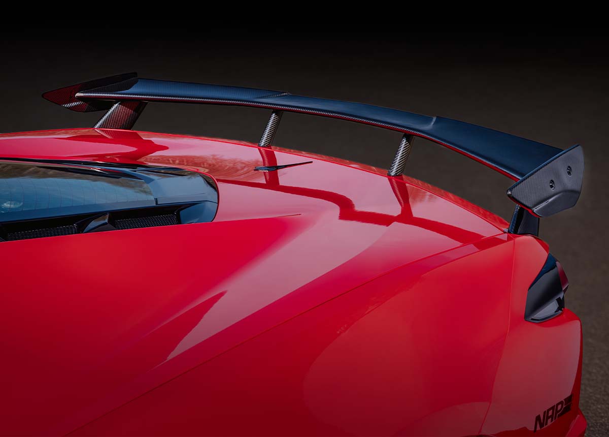 NAP Exclusive Corvette C8 Carbon Bodykit rear wing 1